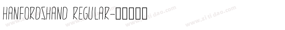 HanfordsHand Regular字体转换